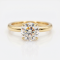 Verlobungsring Promise Solitär rund in 18k Gold mit rundem Brillanten