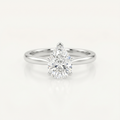 Verlobungsring Pear in 18k Weißgold mit tropfenförmigem Diamant