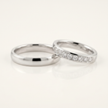 Eheringe Diamante in 18k Weißgold, ein Ring mit Diamantbesatz