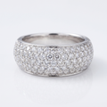 Pavé-Ring Iced in 18k Weißgold mit Diamant-Vollbesatz
