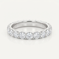 Memoire-Ring Eternity in 18k Weißgold mit rundum Diamantkranz