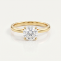 Solitär-Ring Aurora in 18k Gelbgold mit rundem Diamant
