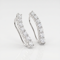 Ear-Climber Aria in 18k Weißgold mit Diamantlinie