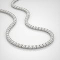 Tenniskette Riviera in 18k Weißgold mit durchgehender Diamantlinie